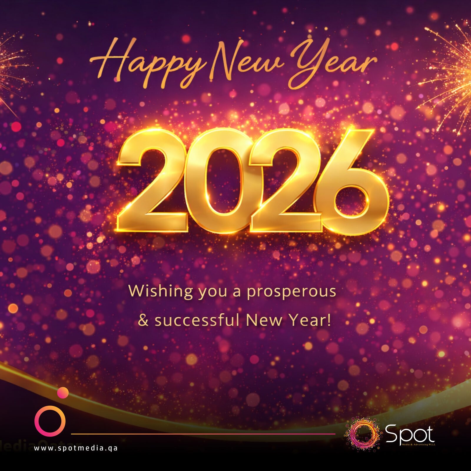 Happy New Year social design