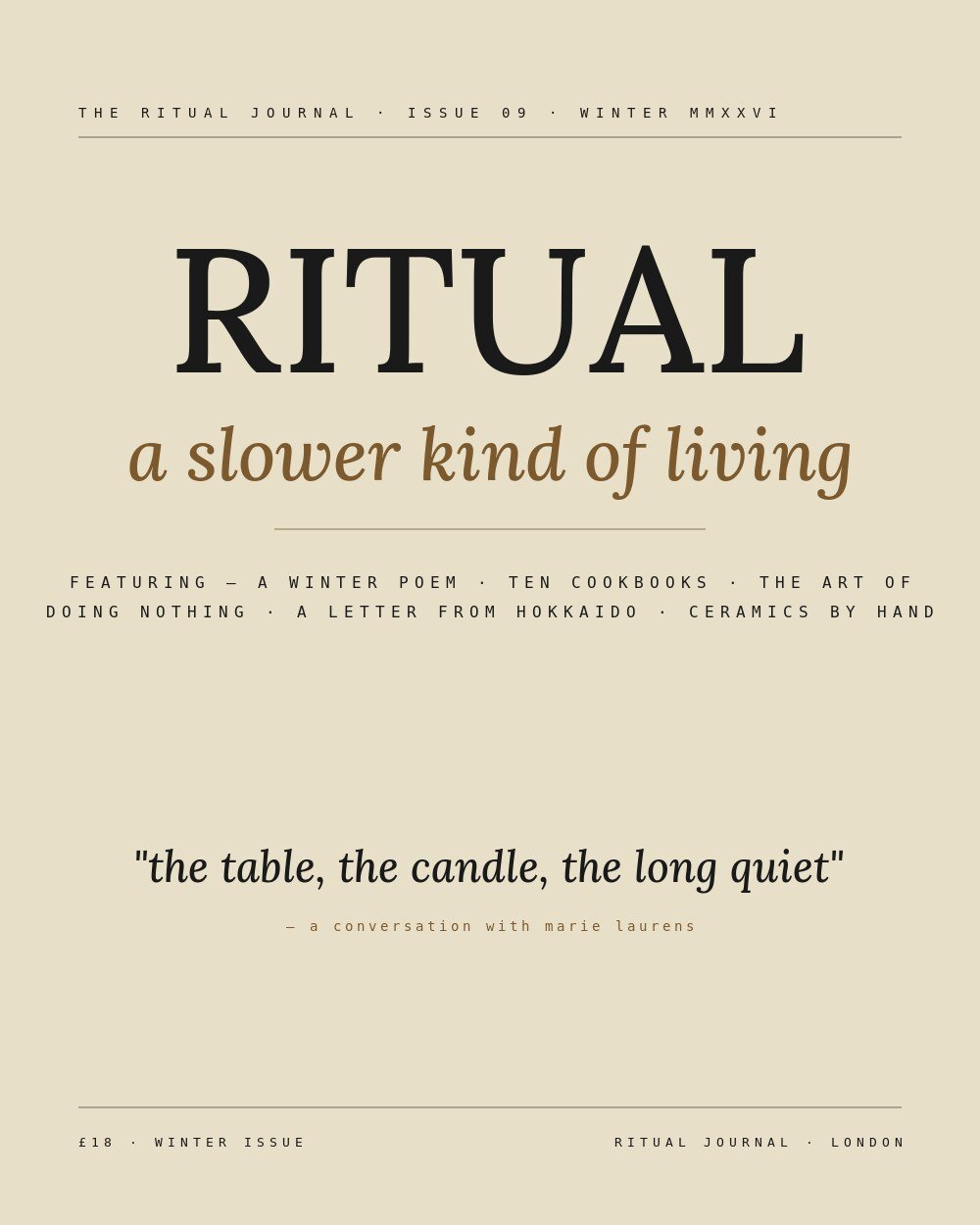 The Ritual Journal magazine cover